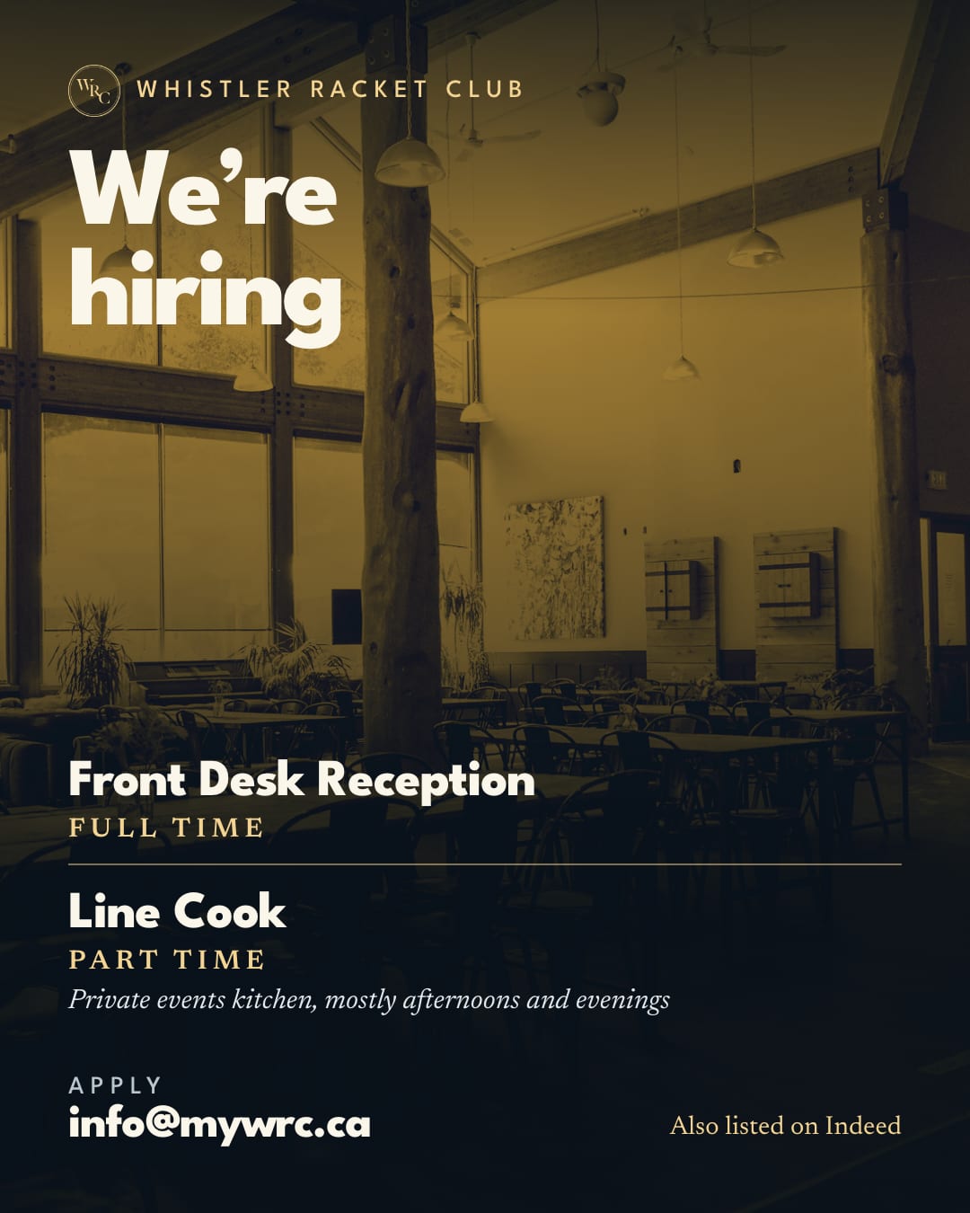 Hiring card, style H: Duotone