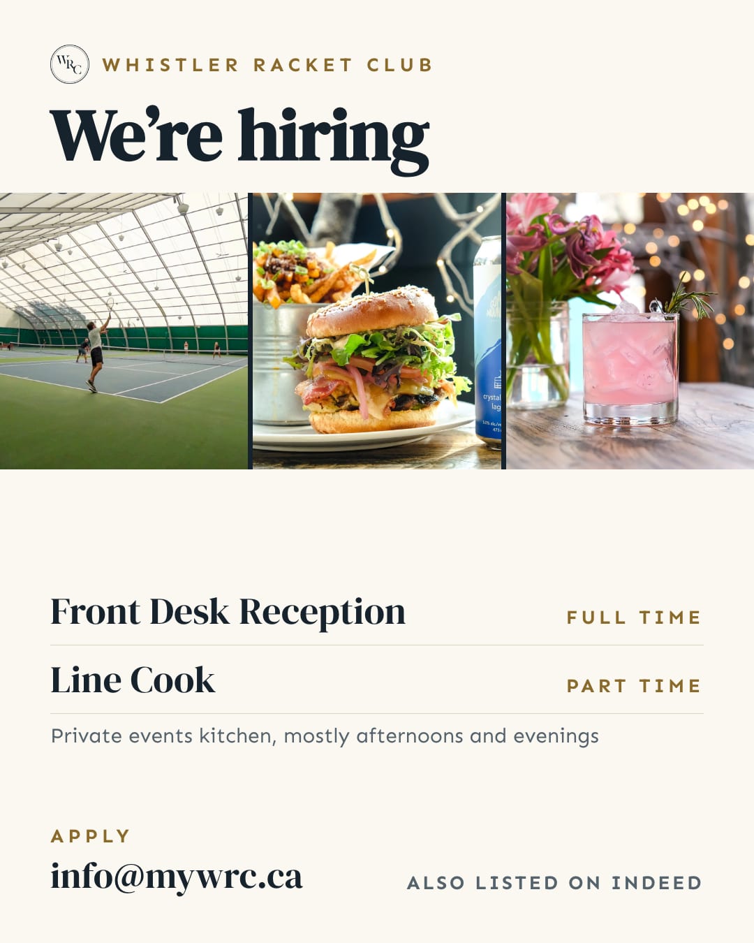 Hiring card, style J: Photo strip