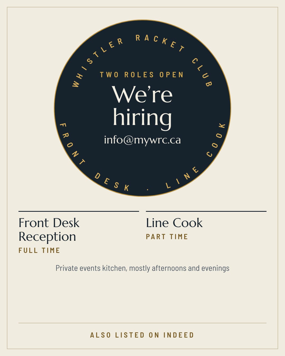 Hiring card, style M: Stamp