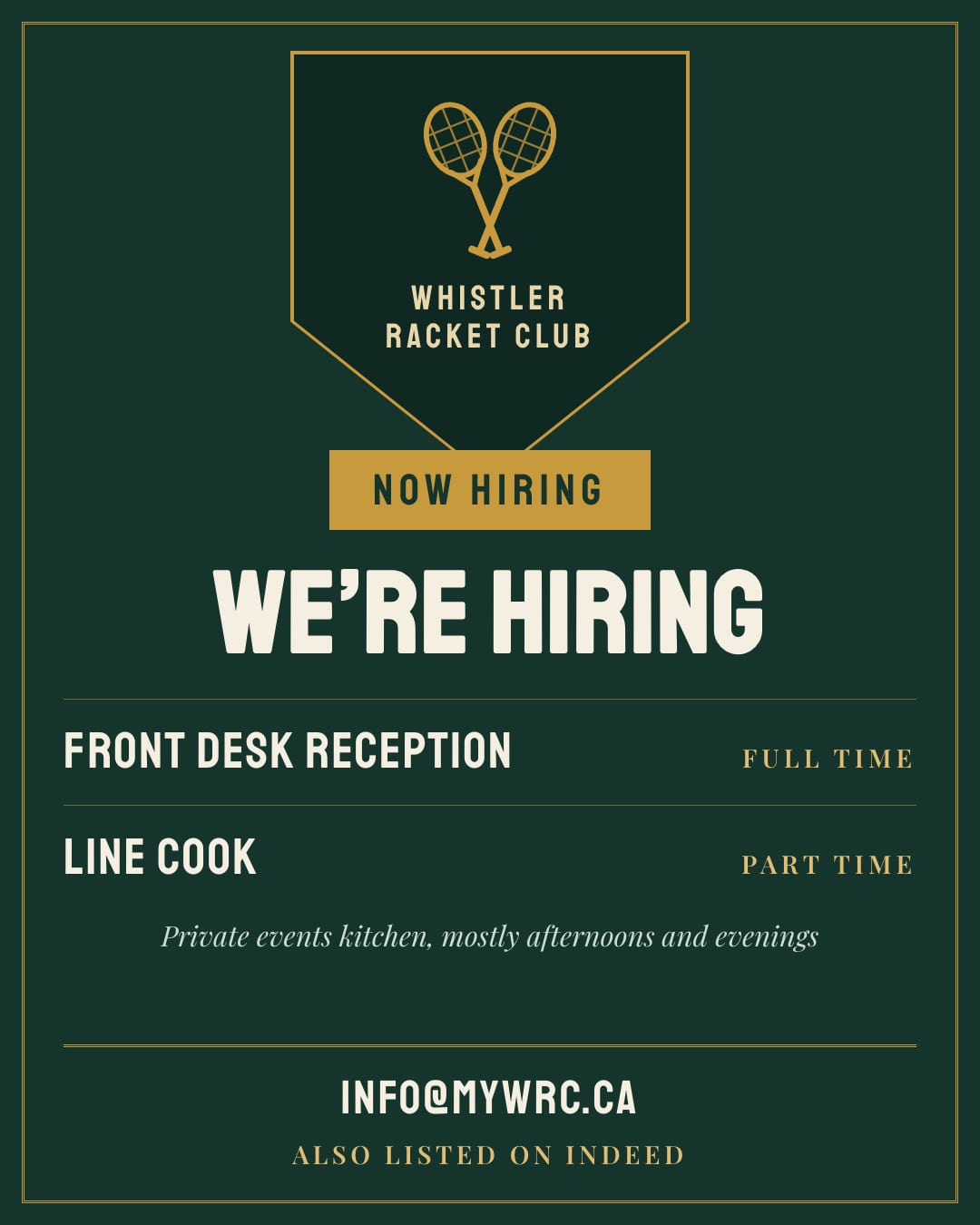 Hiring card, style O: Club crest